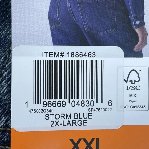 Calvin Klein New Women's Jacket Size XXL Blue Trucker Jacket a1988 - Picture 8 of 8